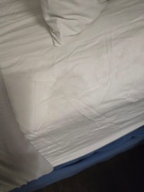 Stained bedsheets