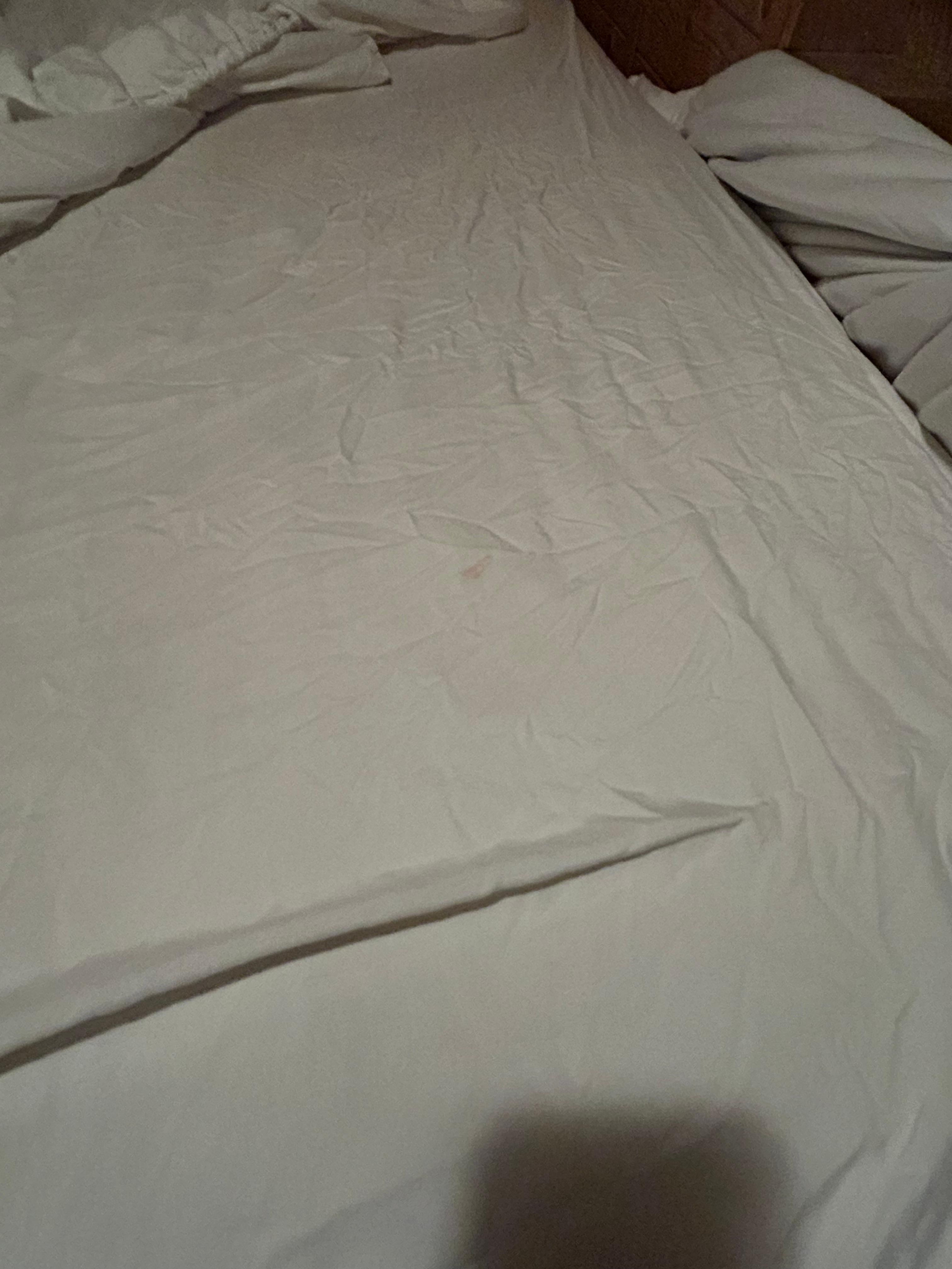 Beds sheets were one dirtier than the other 