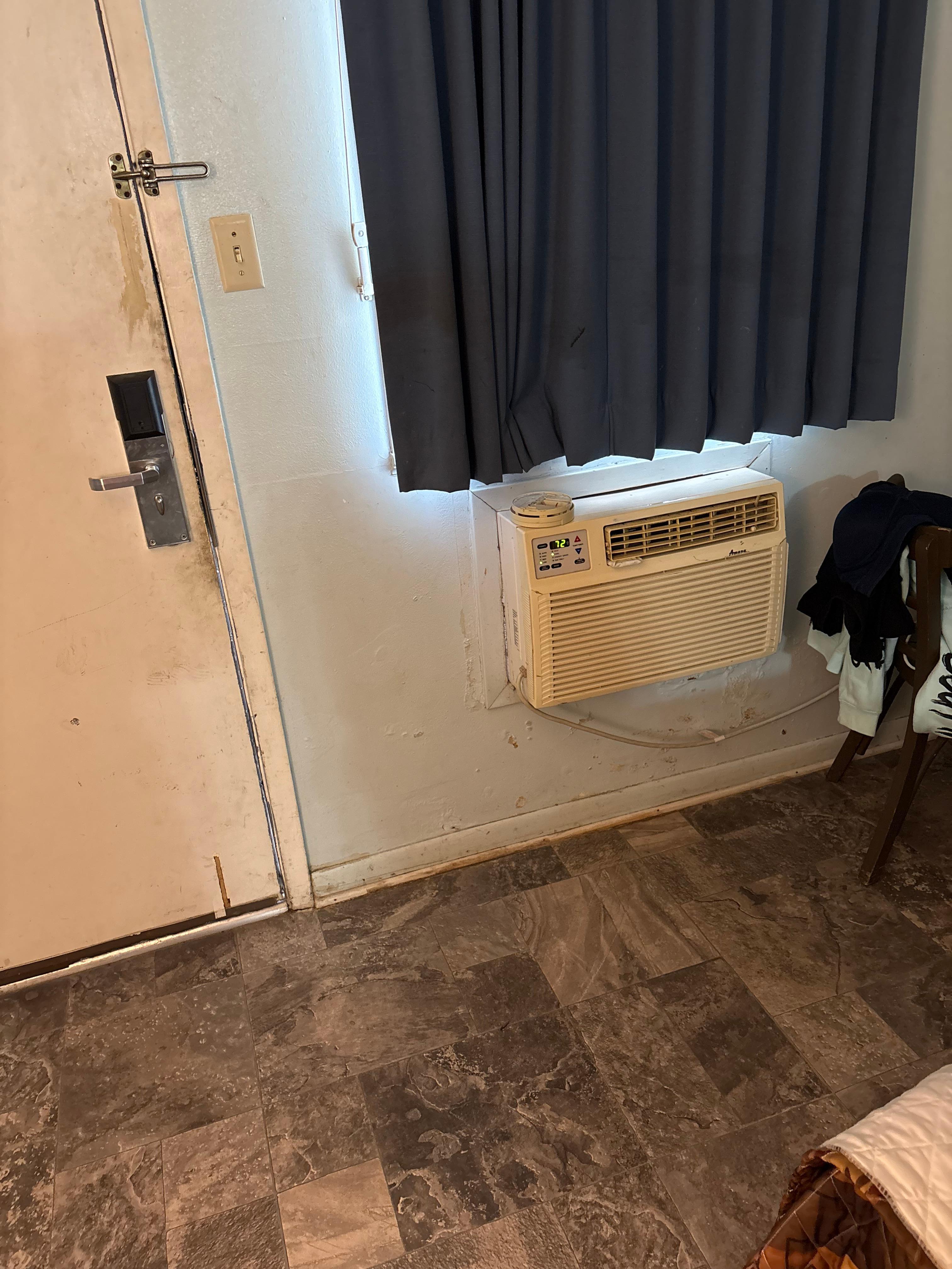 The door and walls were so dirty