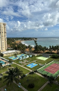 The view from the hallway window