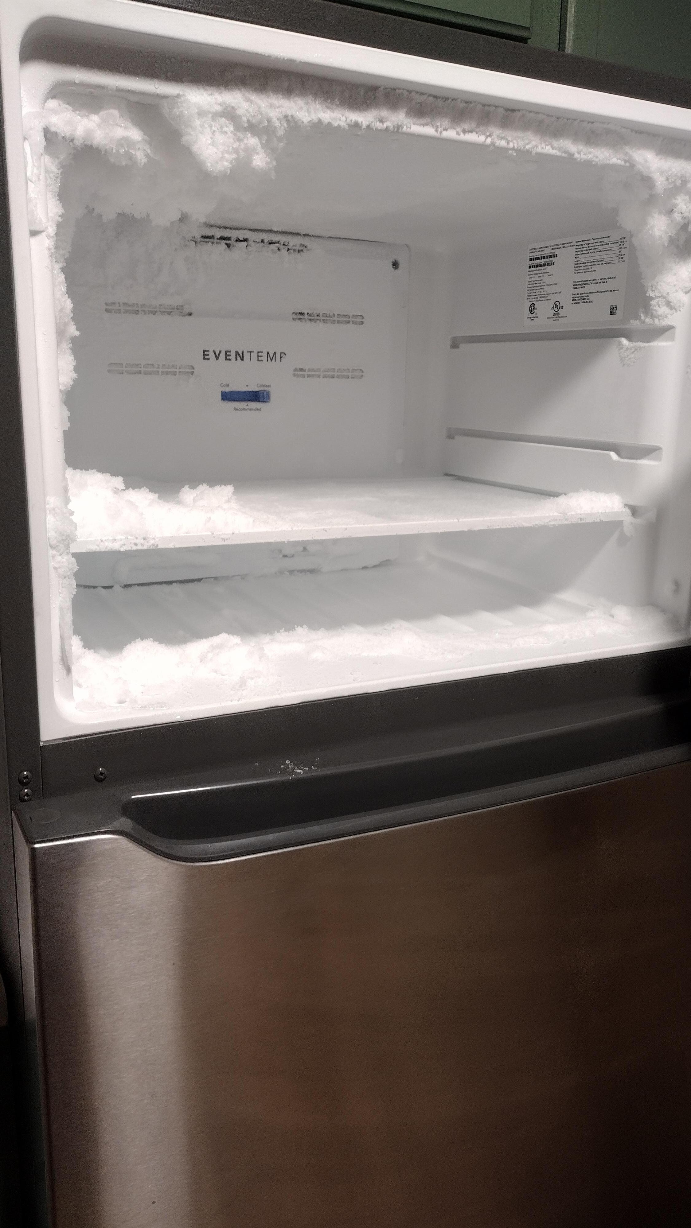 Frost in fridge
