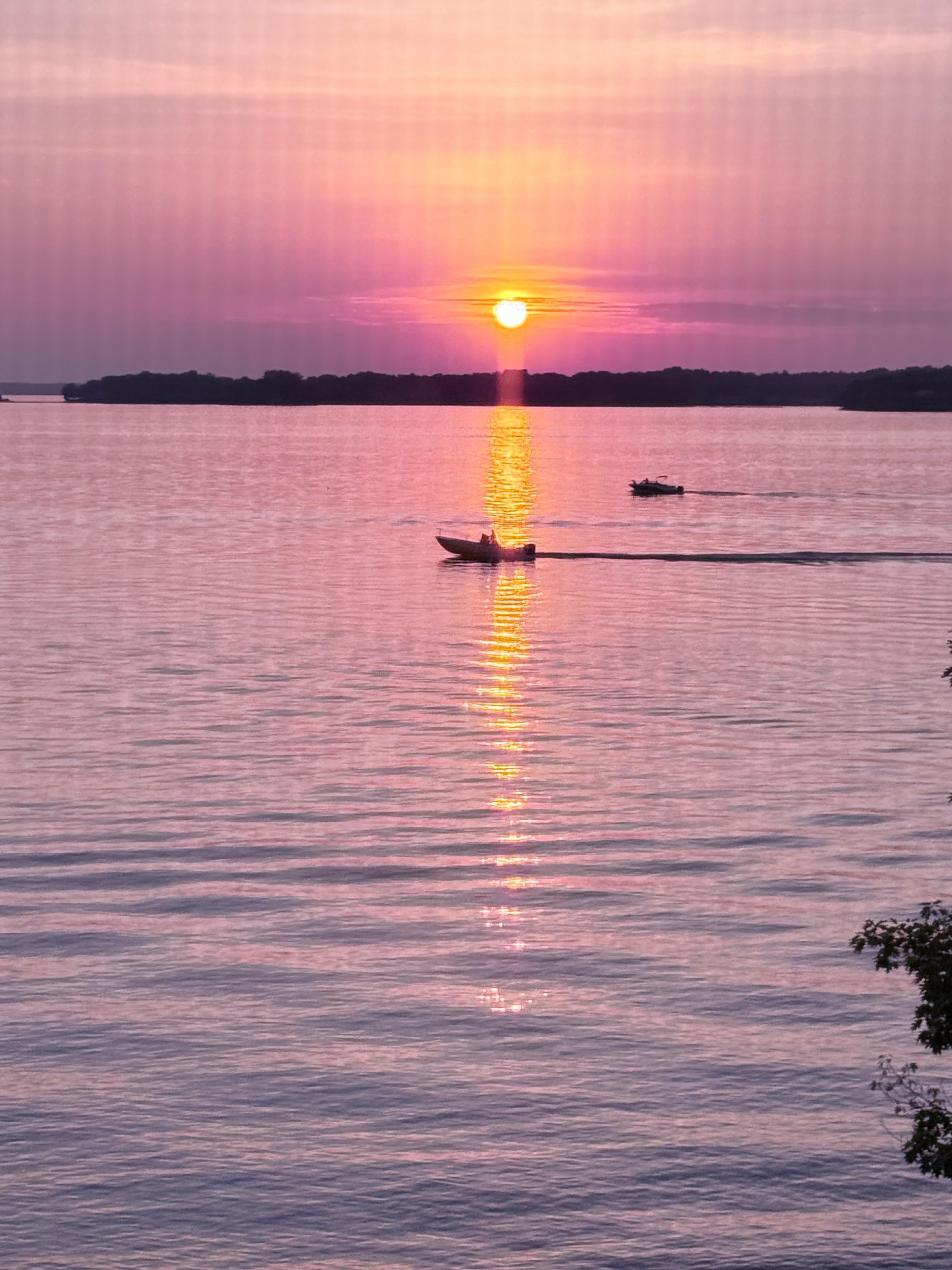 A beautiful sunset was captured from the screened porch.