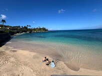 This is what it felt like for us...like a private cove. So calm. Even saw a turtle. People are chill here.