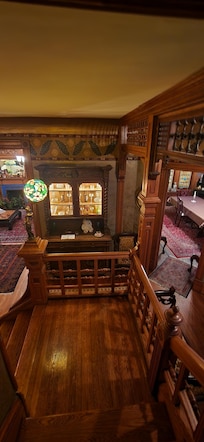 Staircase makes a beautiful centerpiece