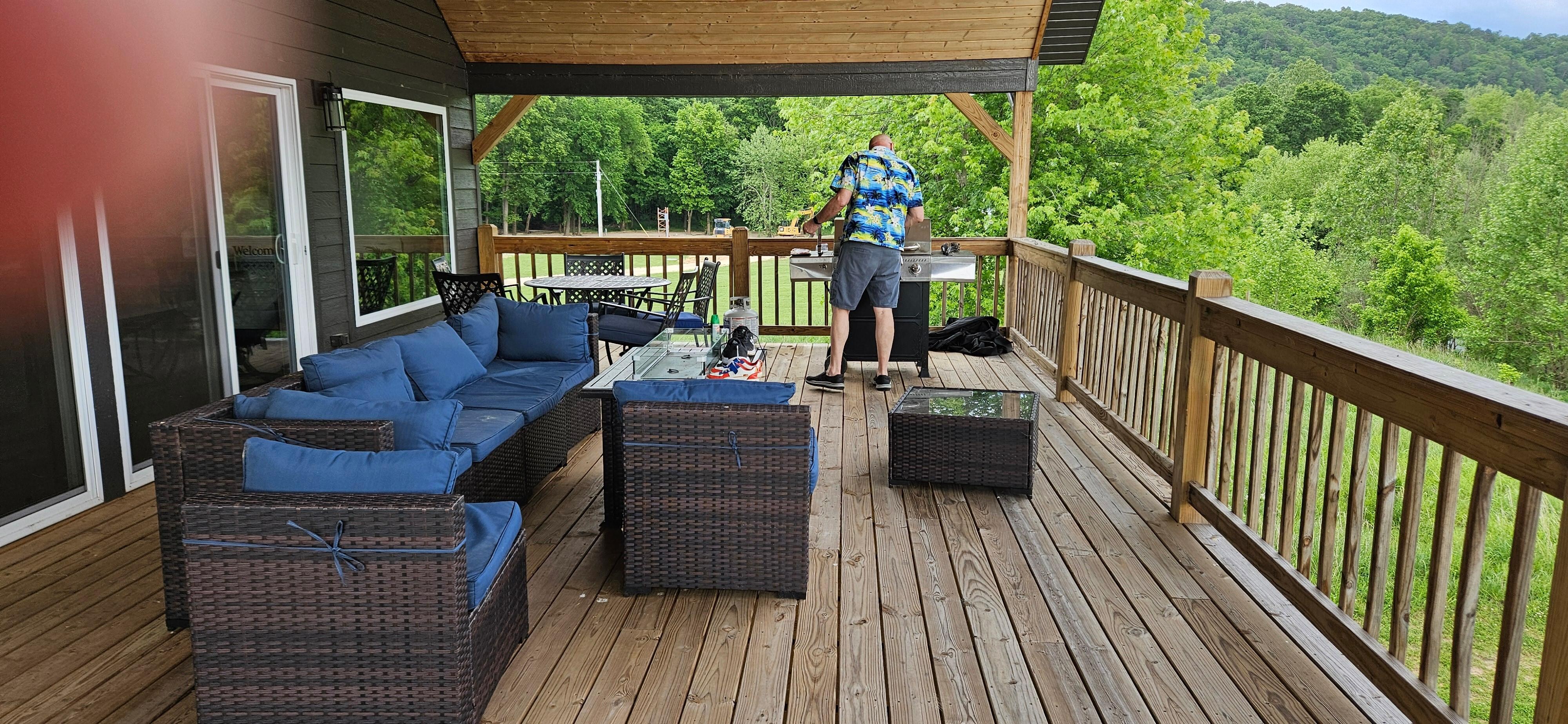The deck, after cleaning
