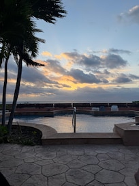 Sunrise seating by the pool