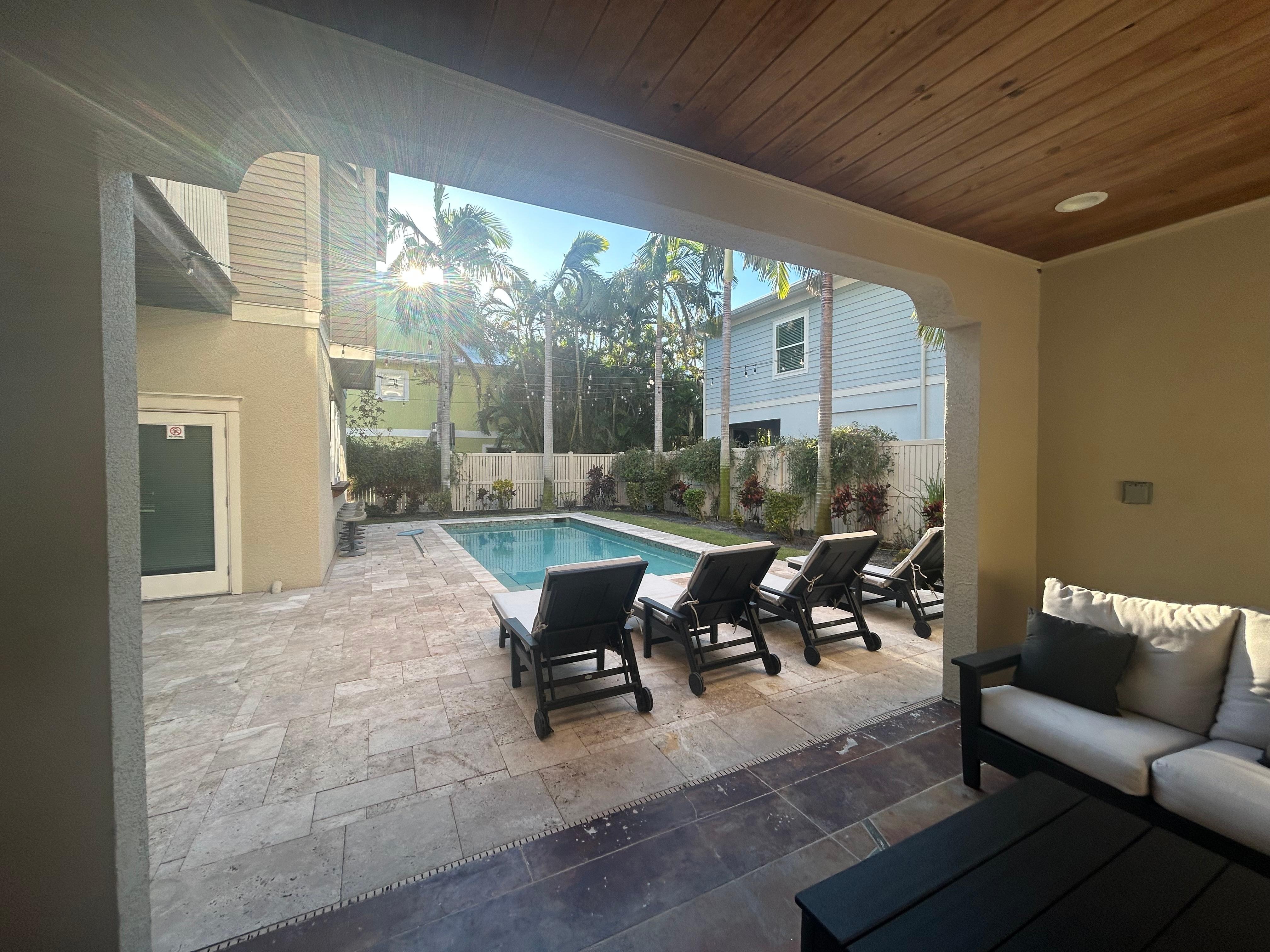 Dangerous tiles around pool