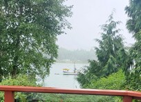 View from our balcony as we grilled fresh fish on the BBQ.