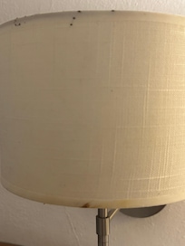 Lamps old and filthy, bulbs missing