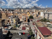 The ghetto outside. Noise from partying people en the tin roof houses all night.