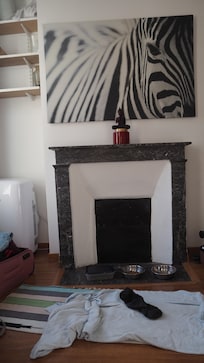 Zimmer mit einem alten Kamin❤️