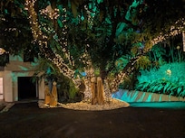 Area around the pool.