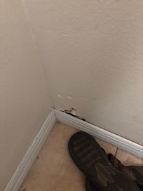 Typical hole/scrape found all over the condo