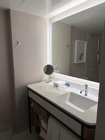 Bathroom was spacious and clean.