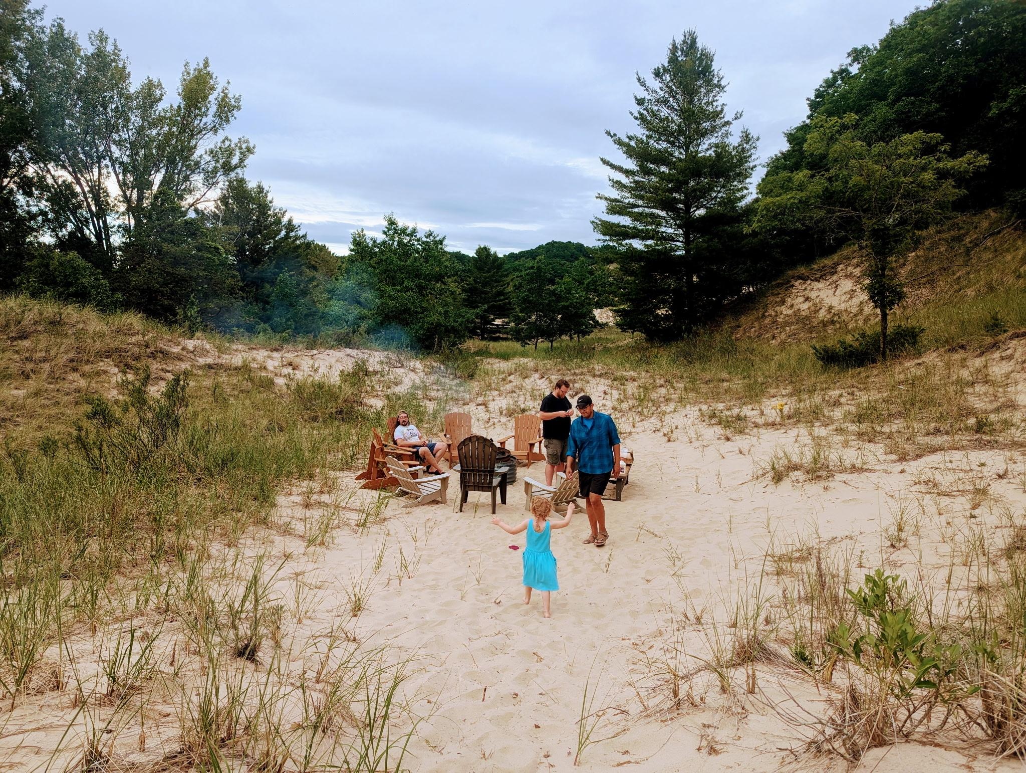 Fire pit and s’mores