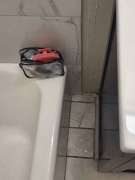 Broken, razor sharp tiles