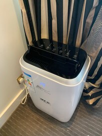 A/C unit works but noisy so I use earplug at night