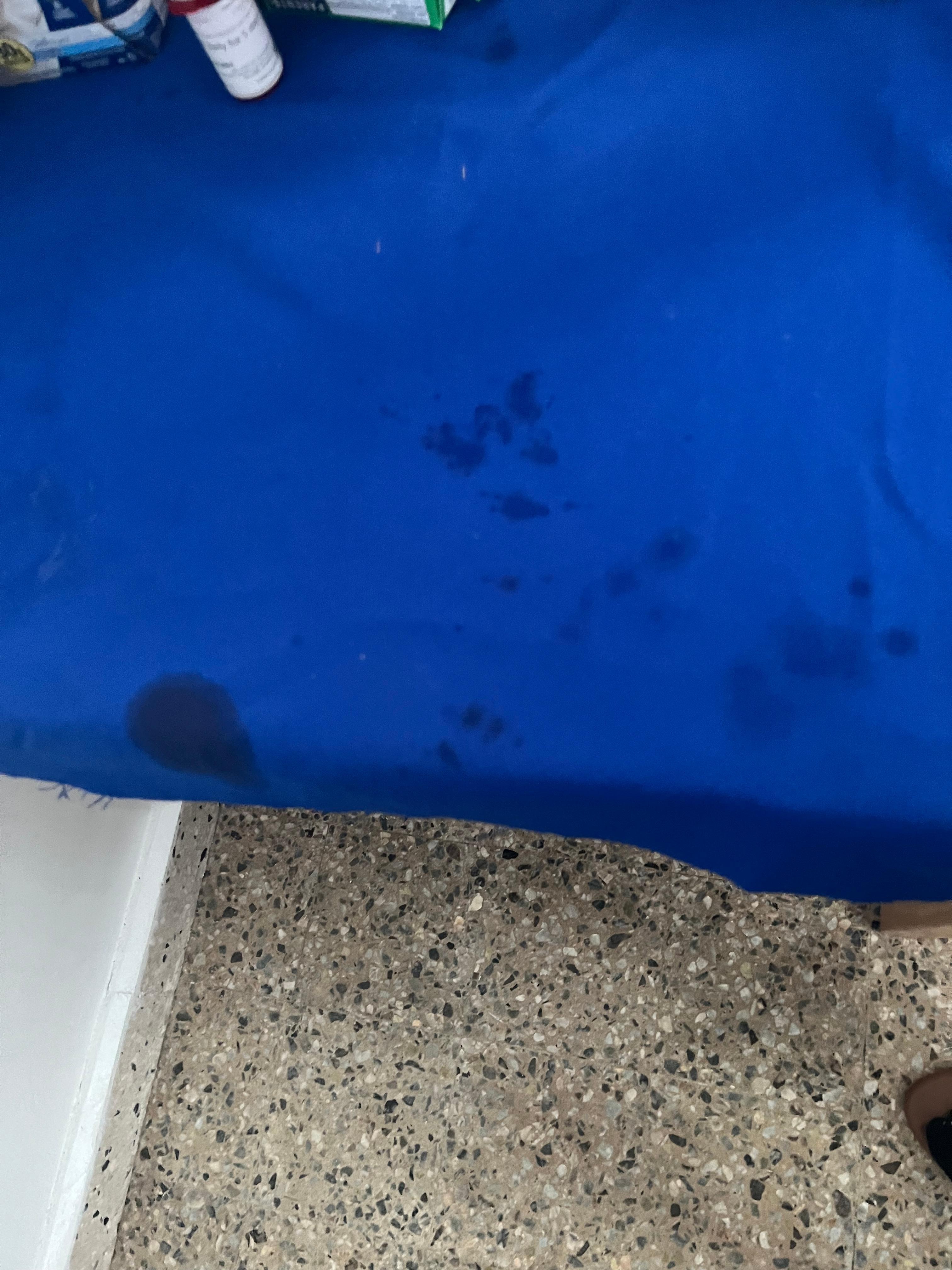 Condition of table covering upon arrival 