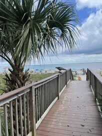Beach access from resort