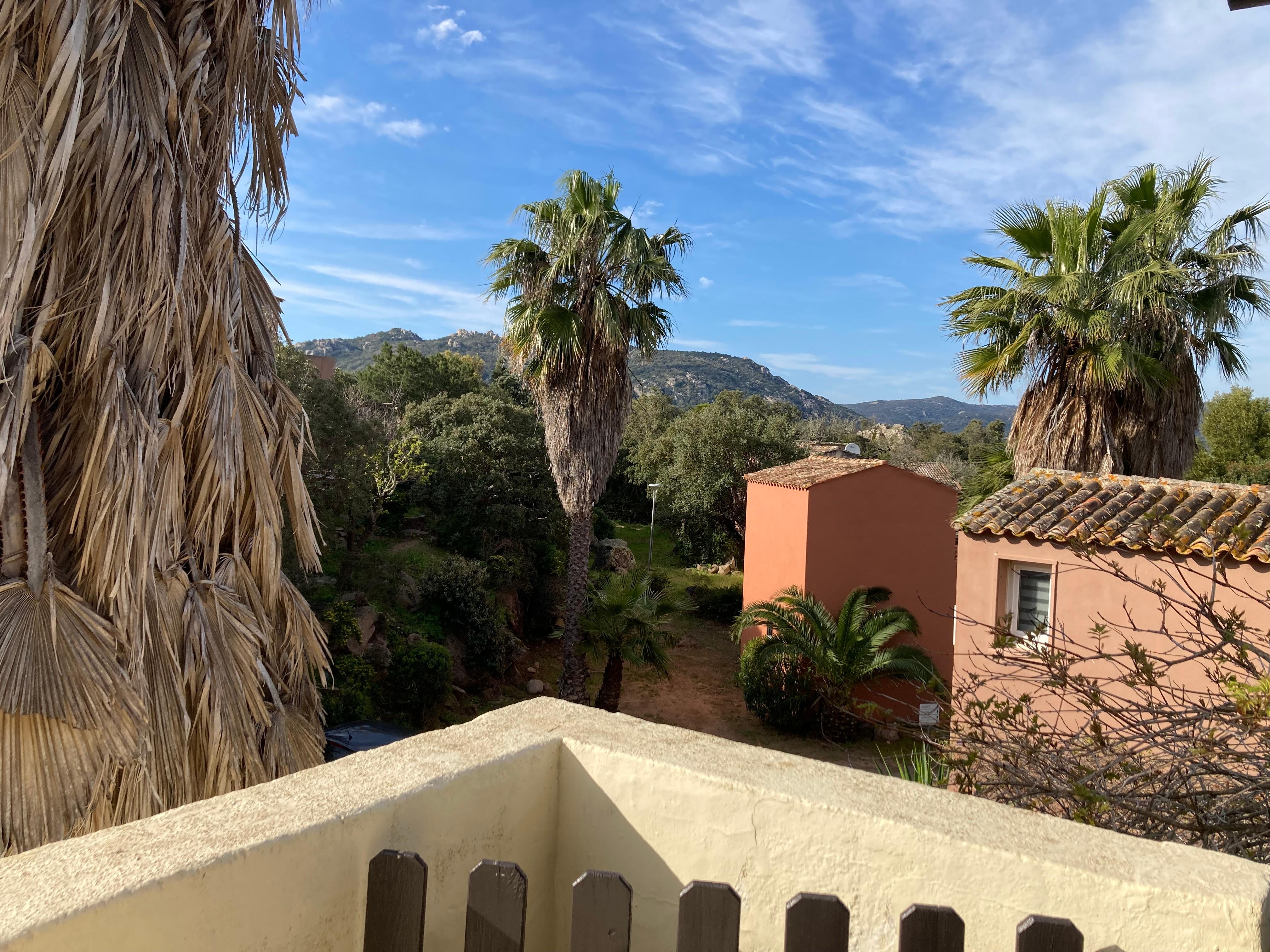 The view from the balcony on the first morning in the apartment