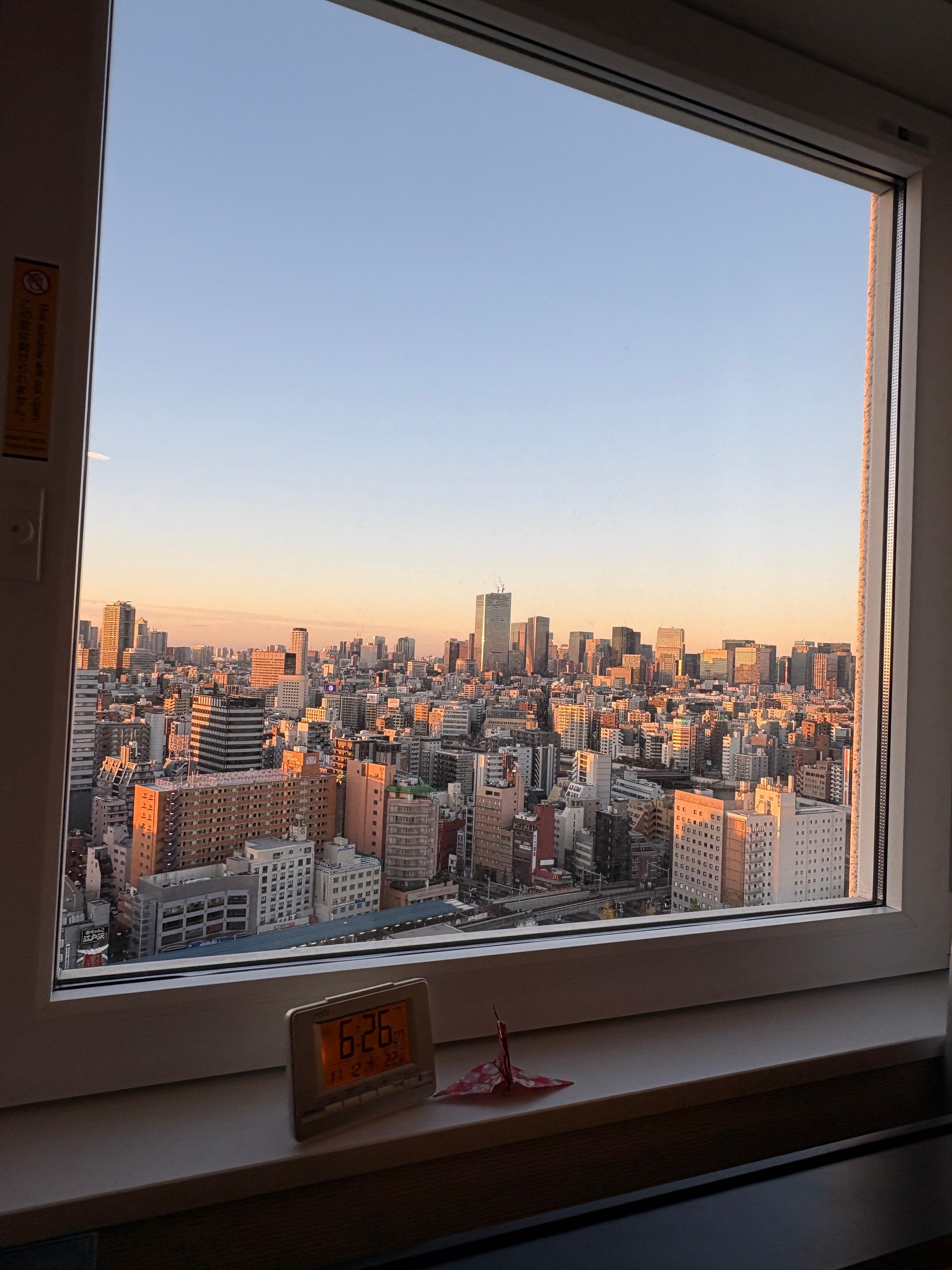 Stunning view of Tokyo from my room