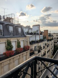 View from one of the room's balconies.