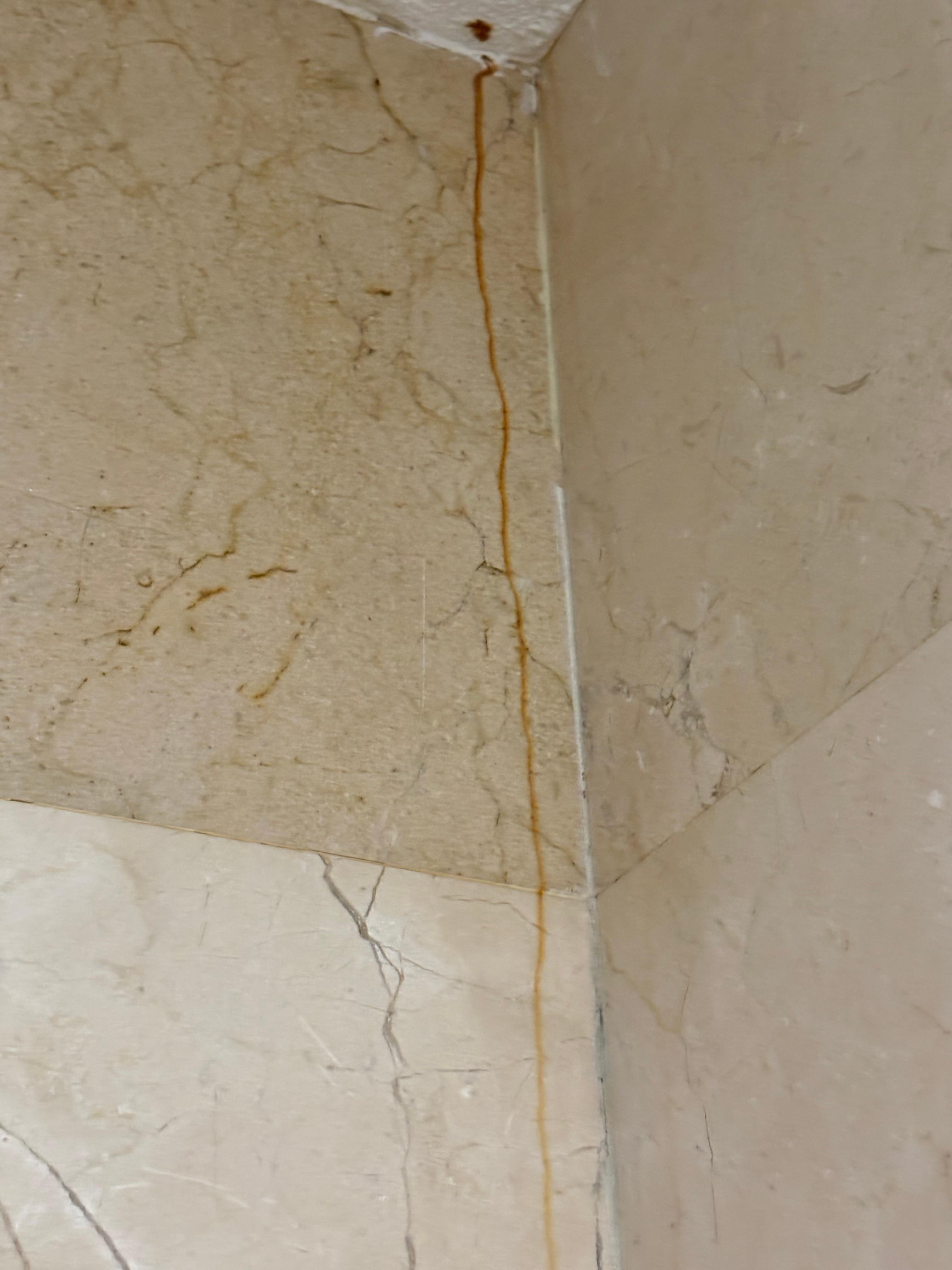 Sludge in shower I assume caused by construction above