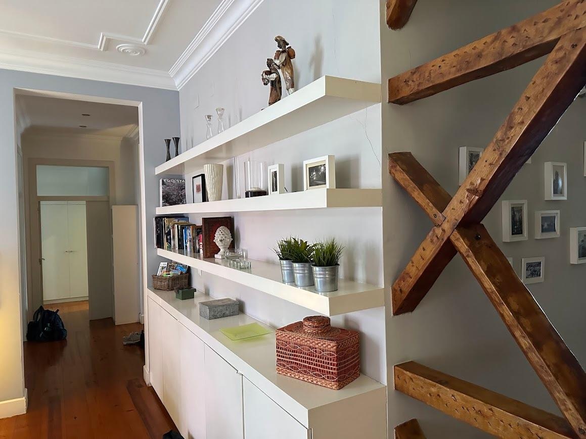 Living room - I love the exposed beams designed to make the buildings earthquake proof