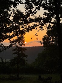 morning sunrise on the back porch