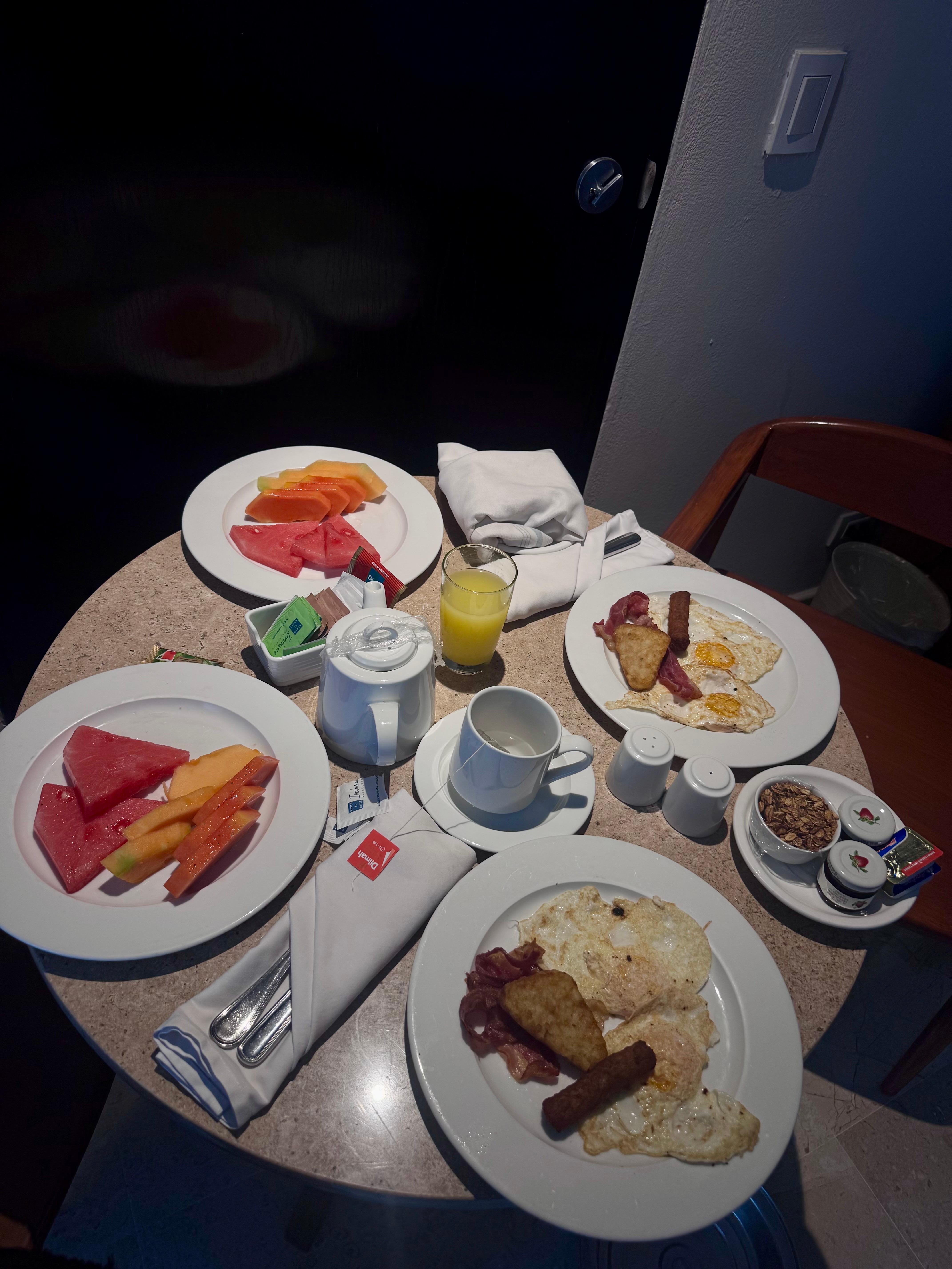 Room service was the best