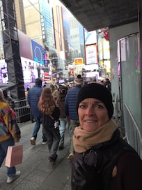 Right outside the hotel entrance