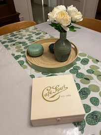 Lovely dining room made our evening meals (and special celebration dessert) feel like we were in our own home.