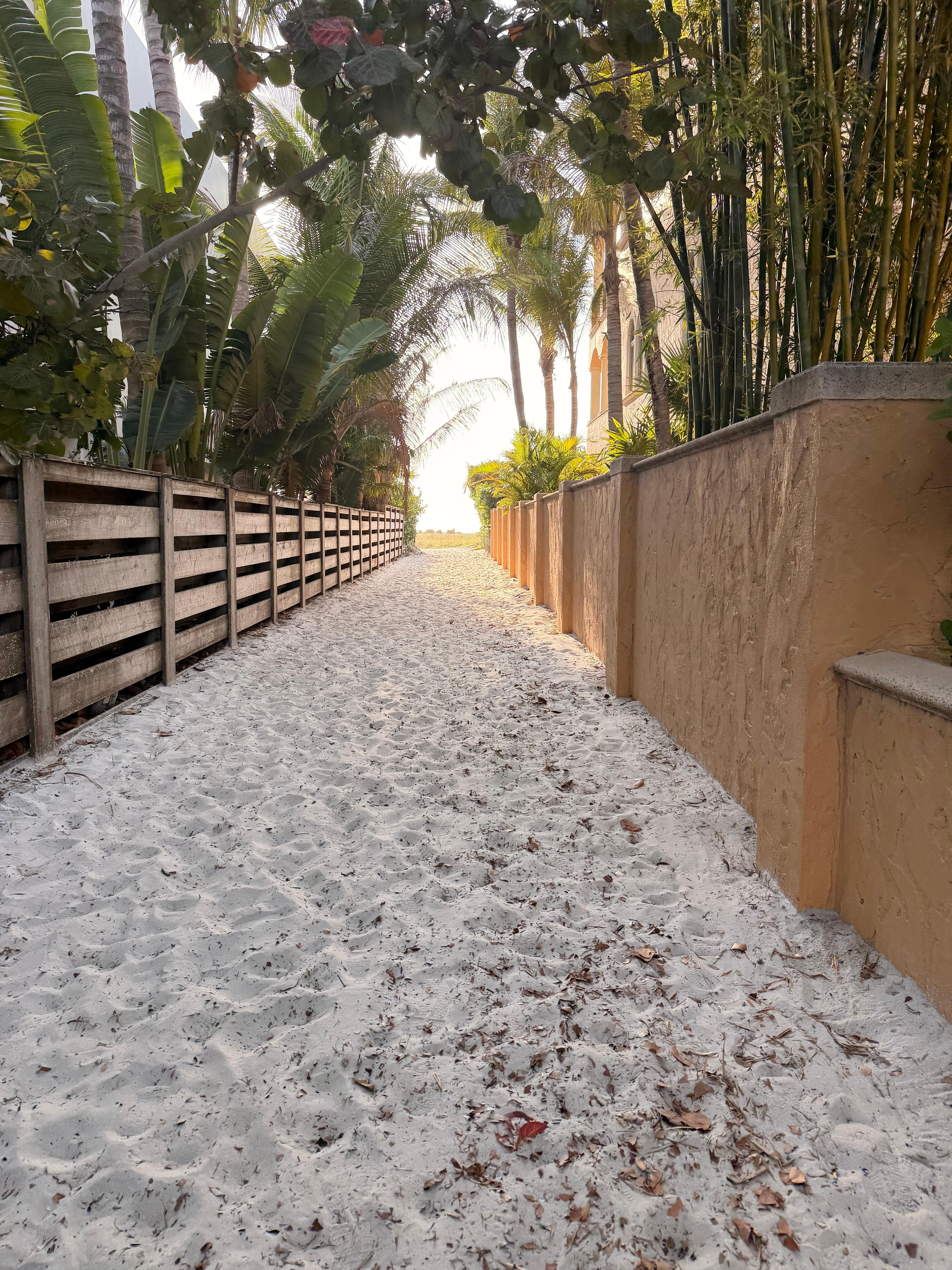 The walk to the beach 