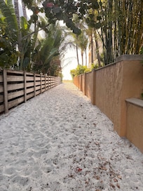 The walk to the beach