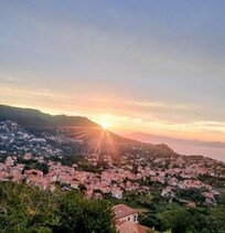 Sunrise view from our balcony.