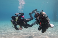 Diving with my granddaughter. :-)