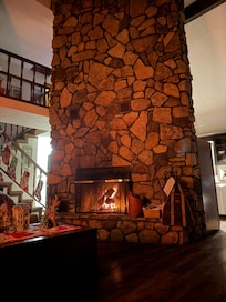 We really enjoyed the fireplace