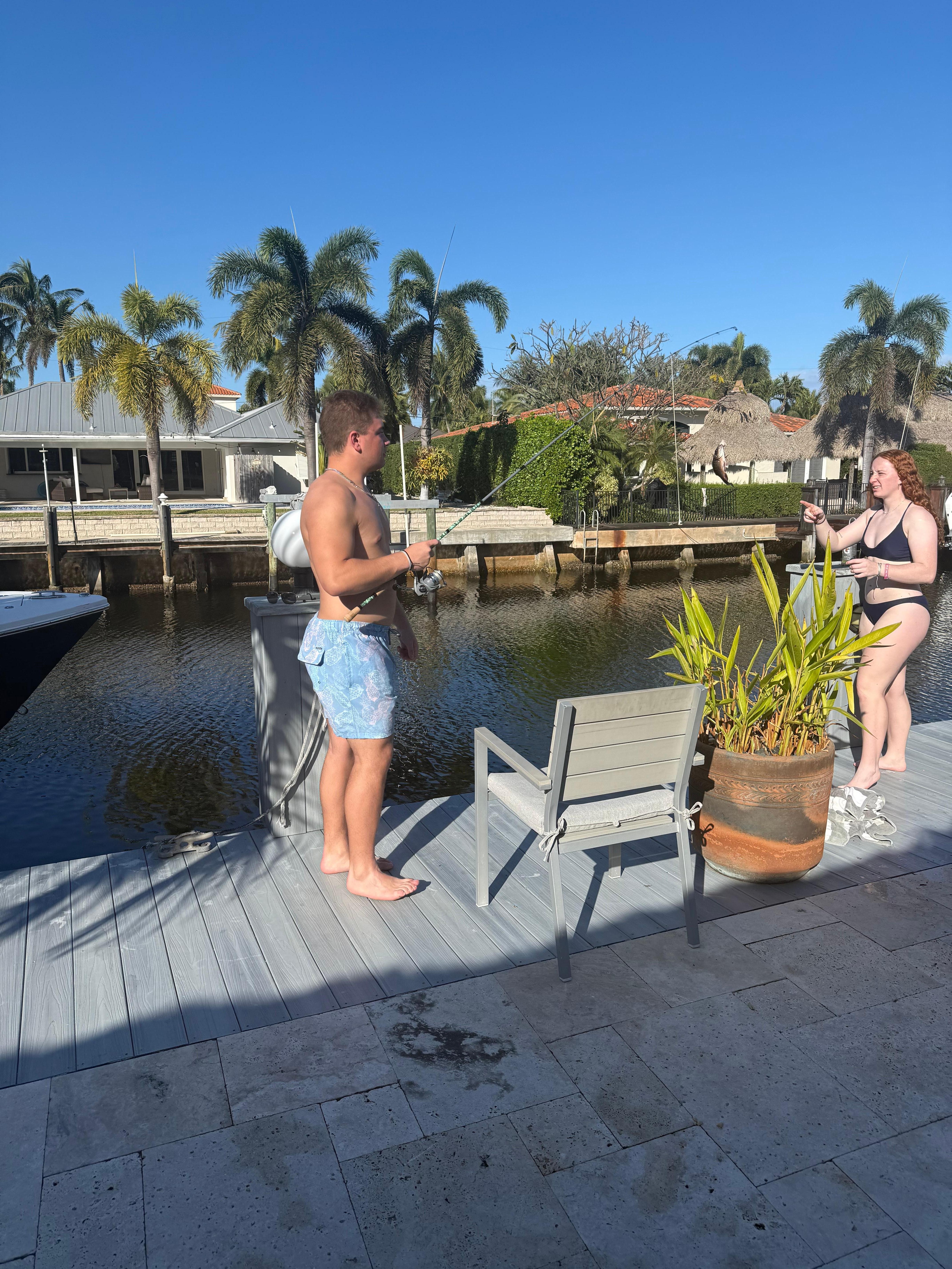 Fishing off of the dock