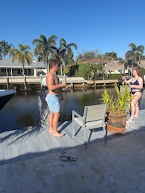 Fishing off of the dock