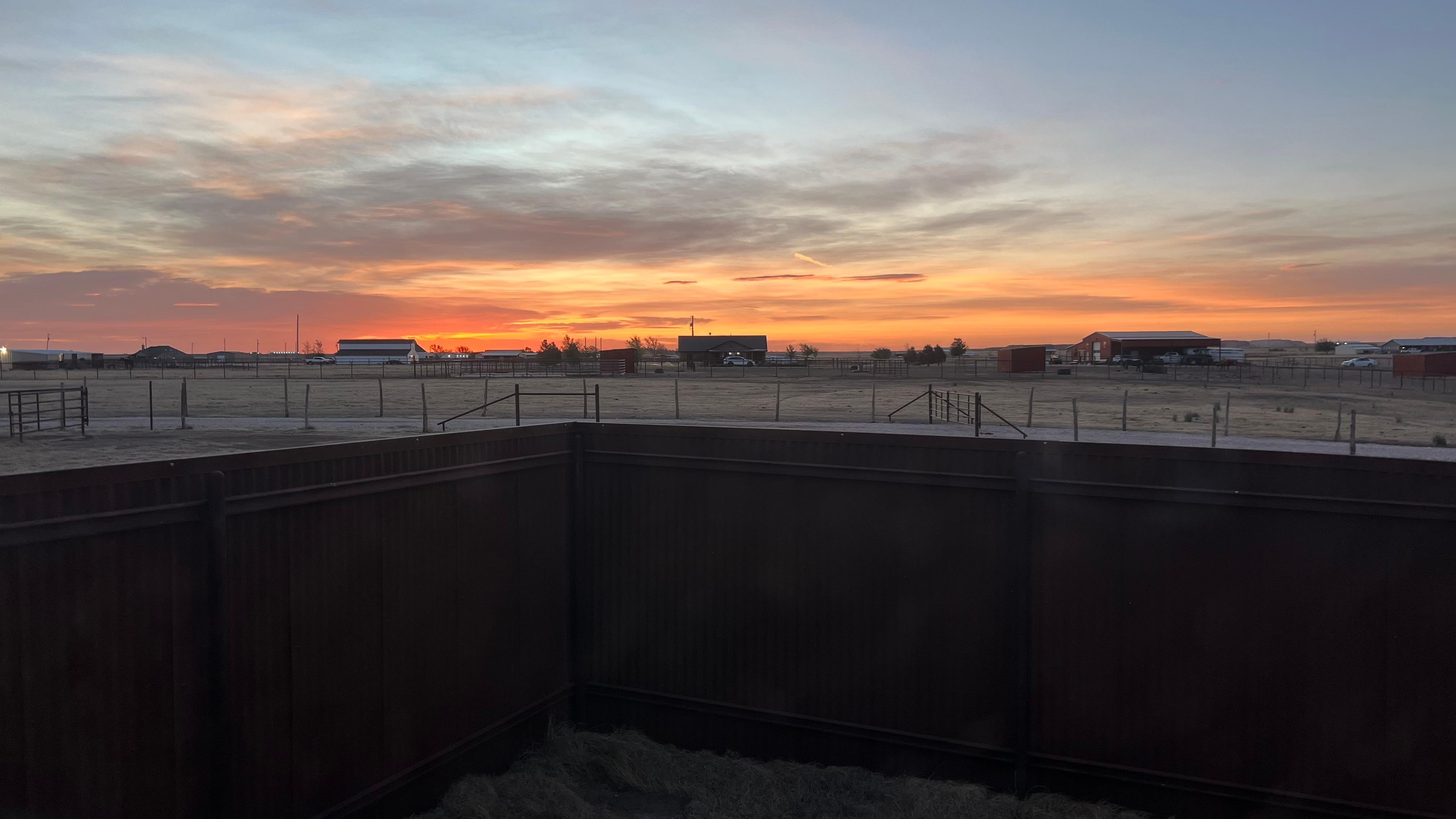 Sunrise from the Bedroom window.