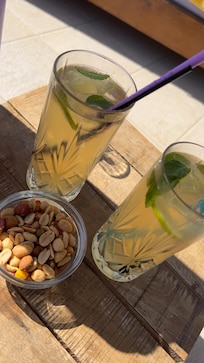 Drinks by the pool