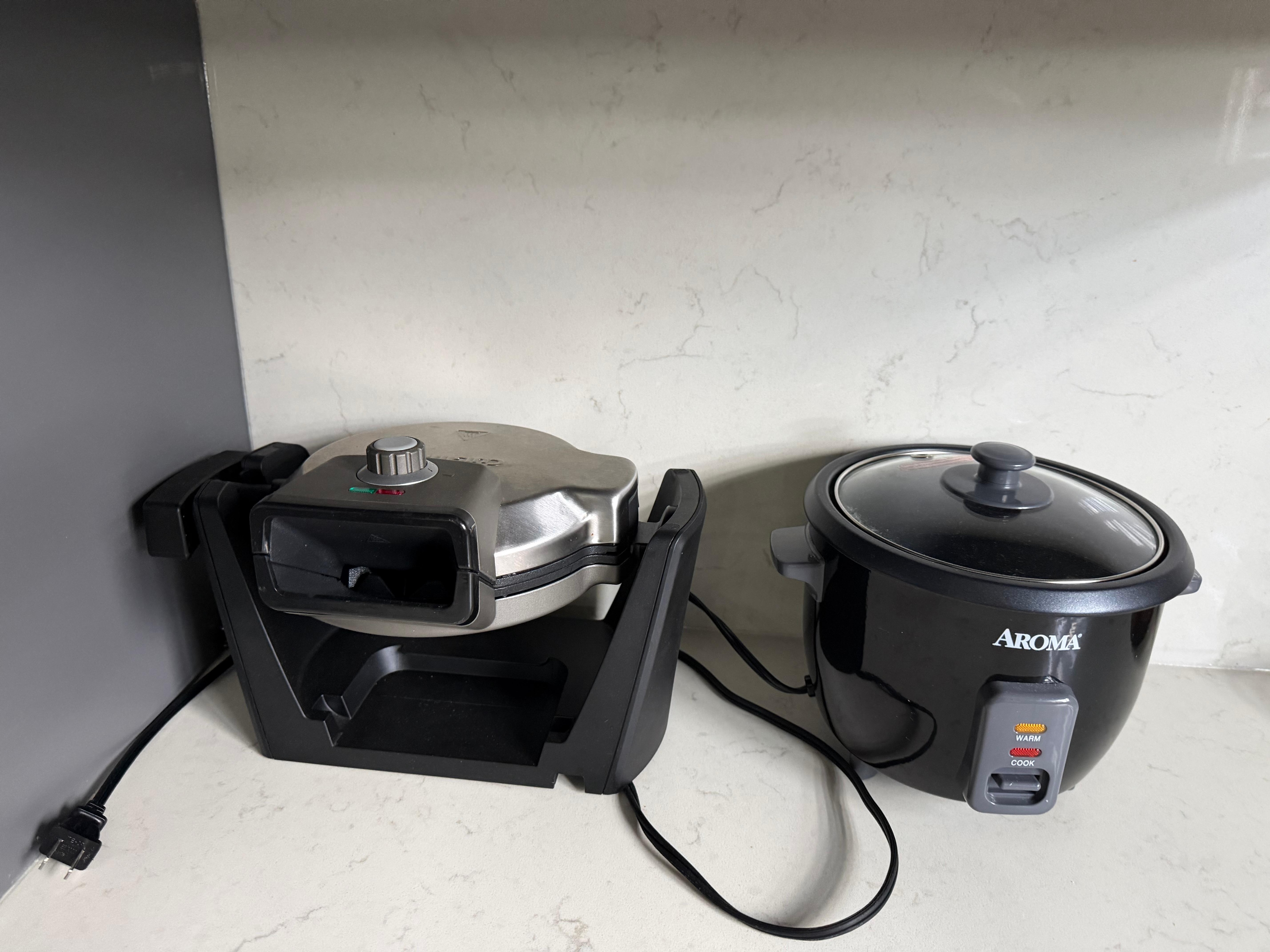 They even have a waffle maker and a rice cooker. They have everything!