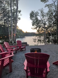 Beautiful fire pit and view