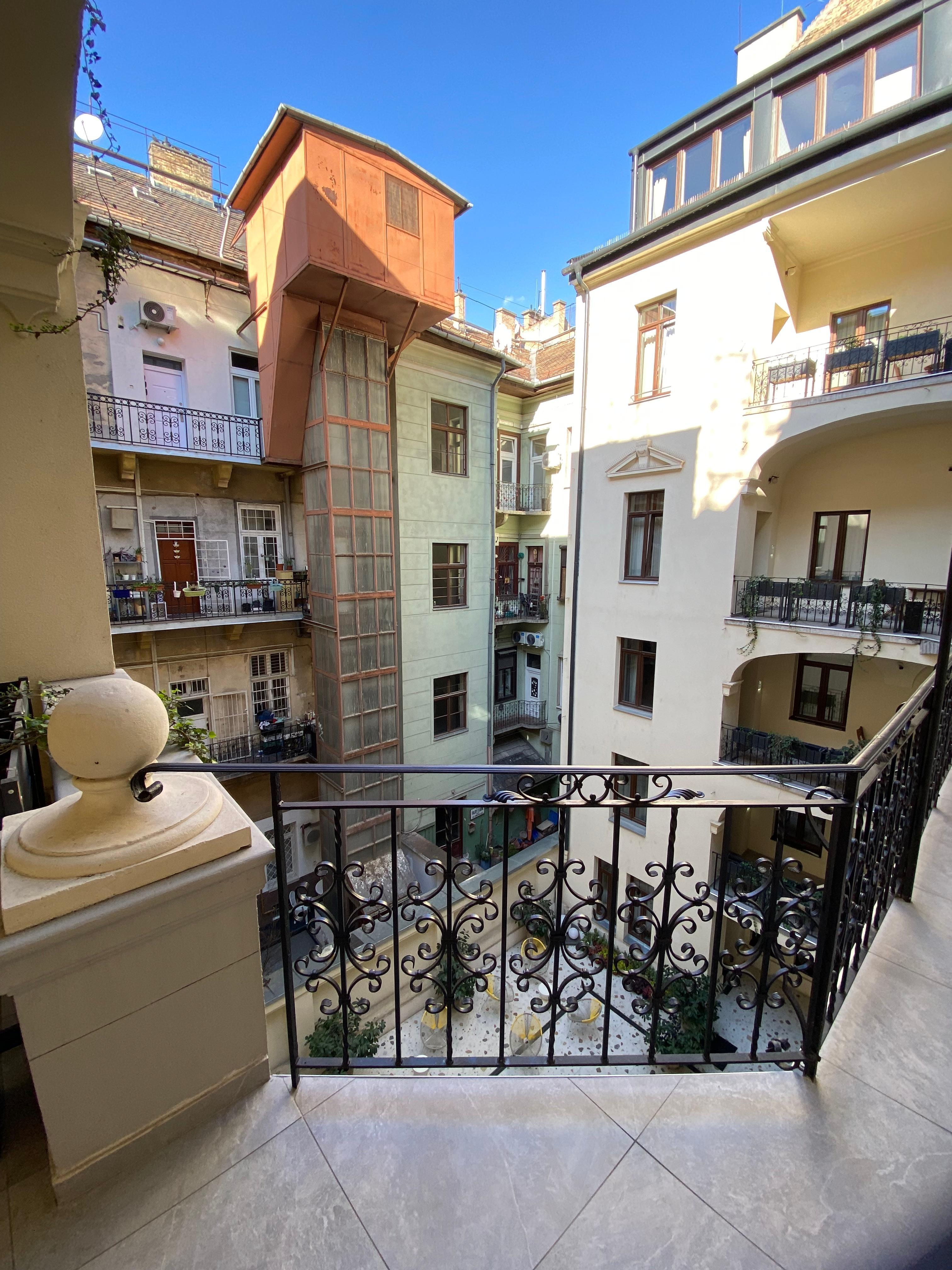 view to indoor courtyard