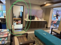 Breakfast area with exposed kitchen