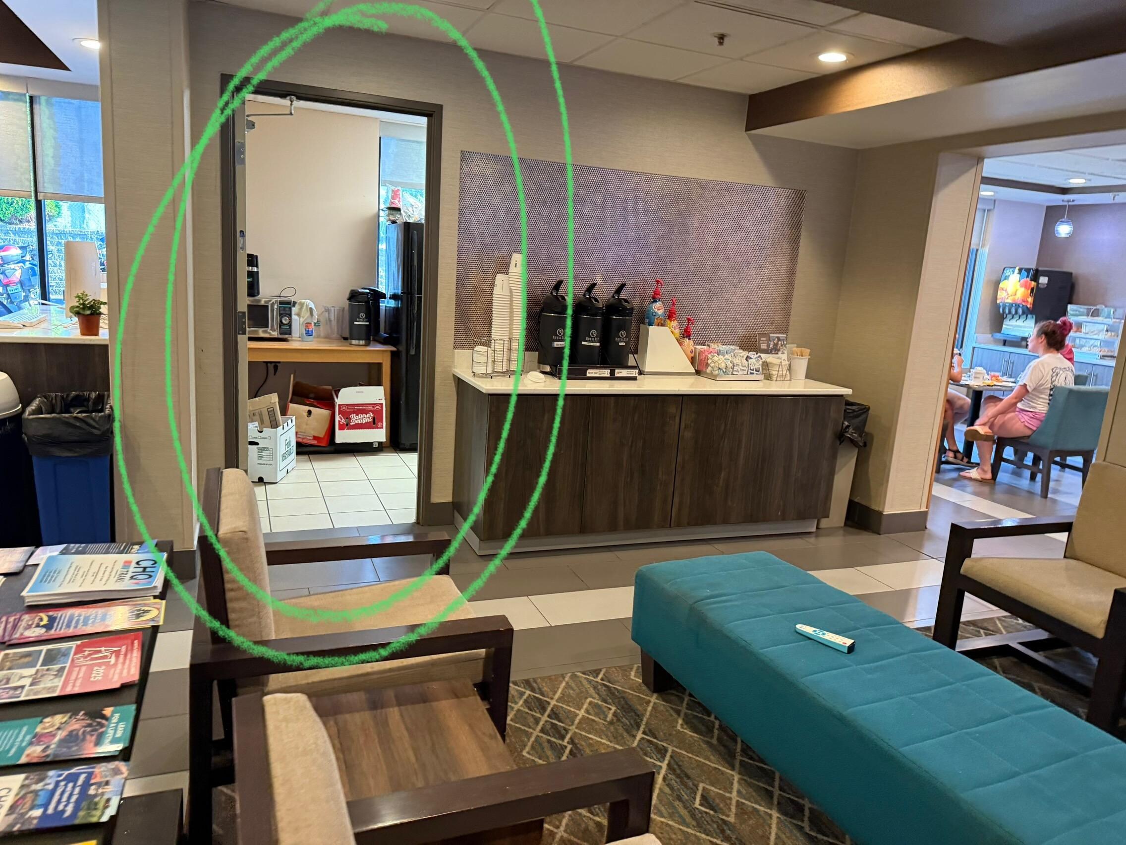 Breakfast area with exposed kitchen