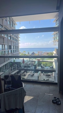 Desde el balcón de mi recámara veia Cozumel y el hermoso color del mar