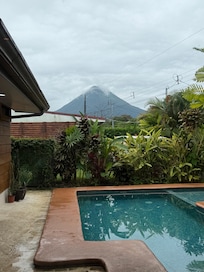Great view of Arenal from the pool