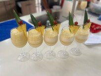 Fresh piña coladas