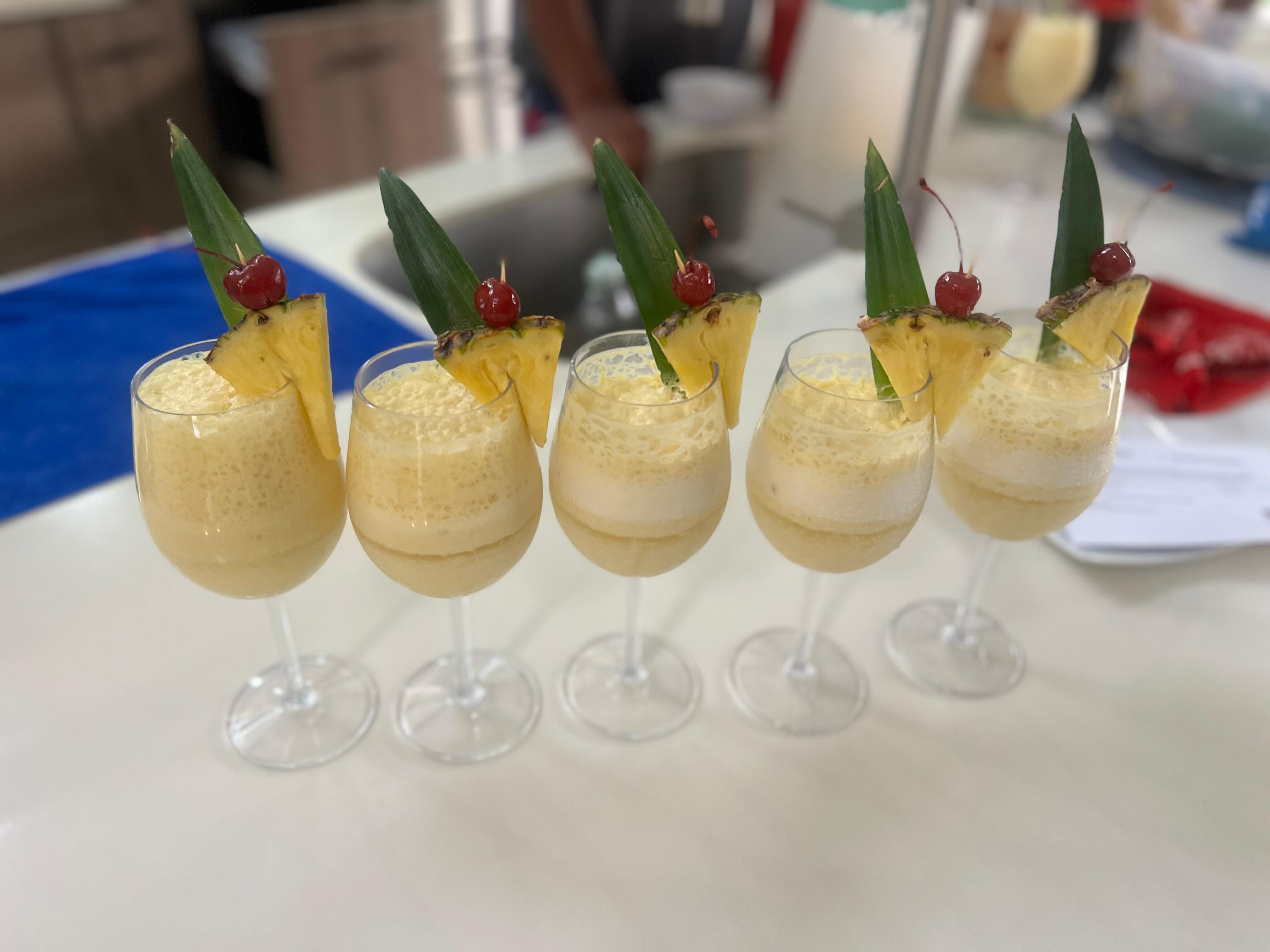 Fresh piña coladas